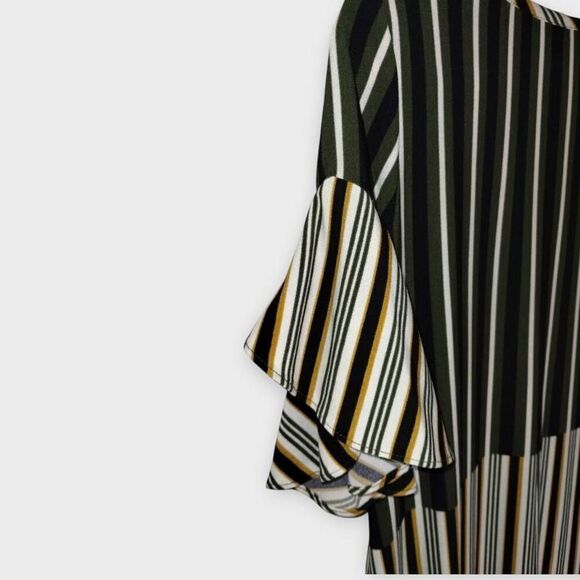 Violet Weekend‎ Womens Dress Sz Medium Navy Knit Stripes Color Block Classicore - Picture 6 of 10